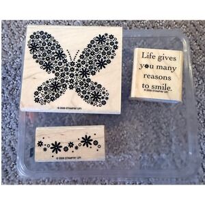 Stampin Up Reason To Smile Wooden Stamp Set